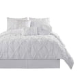 thumbnail image 2 of Chezmoi Collection Sydney 7 Piece Pintuck Comforter Set, Queen, White, 2 of 5