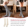 thumbnail image 4 of Unatoiry Bas Épais Mode Respirants Chaussettes Chaudes Tricot Protection Uniforme Accessoires Robe Hiver beige 1Ensemble, 4 of 6