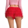 thumbnail image 2 of Gupgi Women Lace Bloomers Ruffle Shorts Sweet Layered Pettipants Elastic Short Pants, 2 of 8