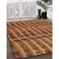 thumbnail image 3 of Ahgly Tapis Rond Lavable en Machine Intérieur Transitionnel Brun Selle, 5 Pieds Rond, 3 of 7