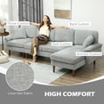 thumbnail image 4 of HOMCOM Changeable Sectional Sofa with Changeable Chaise Lounge, Grey, 4 of 10