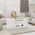 thumbnail image 1 of vidaXL Coffee Table High Gloss White 102x55x43 cm Engineered Wood, 1 of 4