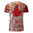 thumbnail image 3 of TIMIFIS T-Shirts pour Femmes Été Col Rond Manches Courtes Chandails Décontractés Vintage Feuille d'Érable Canadienne Imprimée T-Shirts, 3 of 3