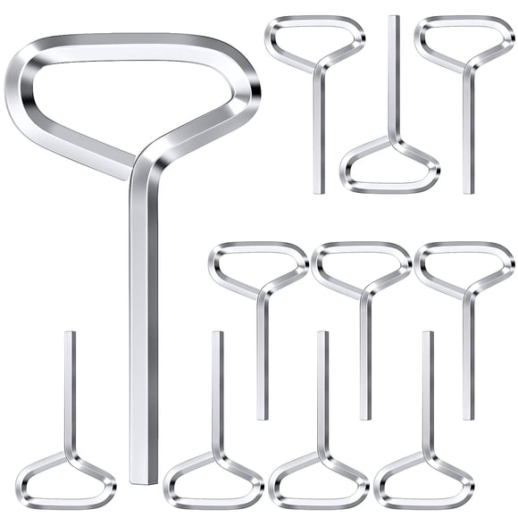 OIIKI 10 Pack 5/32 Hex Dogging Key with Full Loop, Comfortable Handle Allen Wrench Set, Metal Allen Wrench Door Key for Push Bar Panic Exit Devices