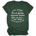 thumbnail image 4 of B91xZ Tunique à Blocs de Couleur pour Femmes Manches Courtes Henley T-Shirts Ajustés Col Rond, Vert S, 4 of 5
