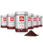Illy Café Espresso au sol, Rôti gras Intenso, 100% Arabica, 8.8 oz, paquet de 6