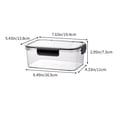 thumbnail image 3 of yulier Plastic Food Storage Container with Snap Lids, Clear Rectangle Meal Prep Container, Freezer Airtight Leakproof Food Fresh-Keeping Box for Fruits Vegetables Butter Cheese, 3 of 6