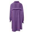 thumbnail image 2 of Birdeem Tuniques pour Femmes Amples Décontractées T-Shirt à Col à Revers Dames Manches Longues Blouse à Boucle Hauts, 2 of 6