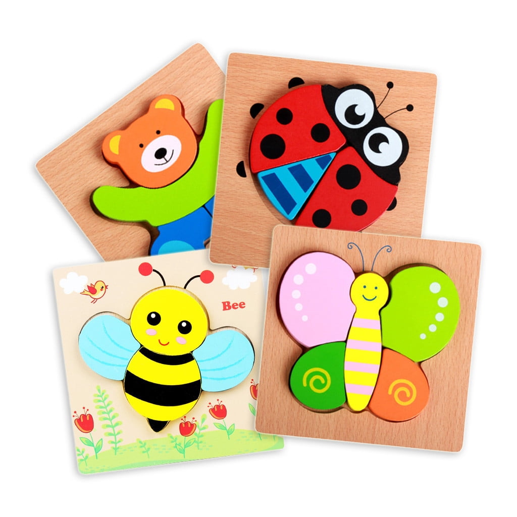 Big Save,HWRETIE Puzzles Clearance,Wooden Puzzles for Toddlers 1 2 3 Years Old Boys Girls Educational Toy
