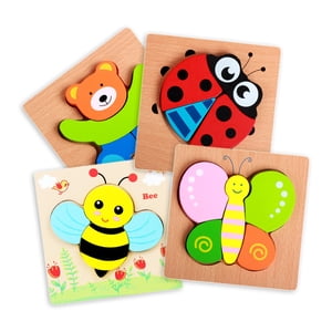 Big Save,HWRETIE Puzzles Clearance,Wooden Puzzles for Toddlers 1 2 3 Years Old Boys Girls Educational Toy