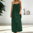 thumbnail image 2 of GDREDA Robe Maxi Sans Manches pour Femmes, Dos Ouvert, Coupe Ample, Robe de Maison Décontractée, Tenue d'Intérieur, Robe de Maison, Couvre-Maillot, Vert, G, 2 of 8