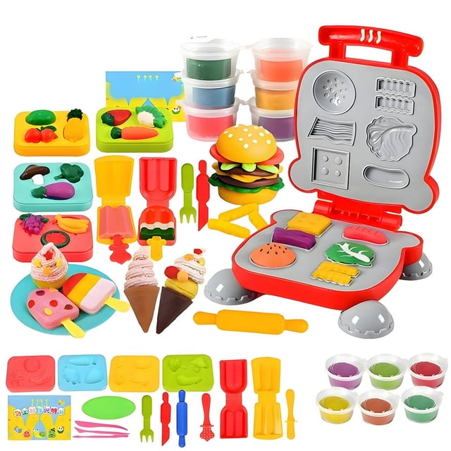 Bamboohart 22Pcs Playdoh Tools Food-Safe Quality Modeling Clay Simple-to-Use Fun Playdough Accessories Imaginative Developmental Playdough Sets for Kids with 8Pcs Clay.