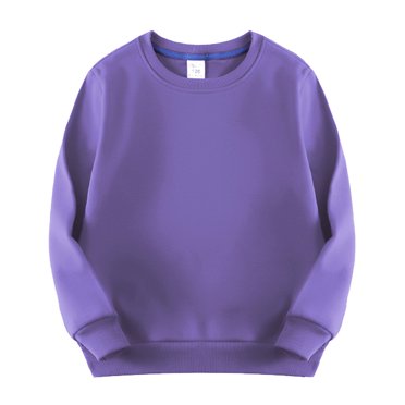 AJIWYH Chandail à Capuchon à Fermeture à Glissière pour Garçons, Chandail à Col Rond Épais Doublé pour Tout-Petits Enfants Bébés Garçons Filles, Chandail Molletonné Uni en Peluche pour Enfants, Hauts Colorés pour Bébés Manteau Violet, 4-5 Ans