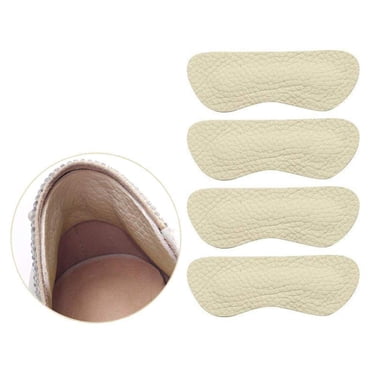Doublure d'Adhérence pour Talon pour Chaussures Trop Grandes, Rembourrage de Chaussure Améliorant l'Ajustement et le Confort des Chaussures, Cuir Anti-Ampoules (Beige, 2 Paires)