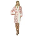 thumbnail image 3 of Bimba Women Short Satin Robe Velvet Belt Getting Ready Bridesmaid custom Robe Coverup, 3 of 8