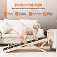 thumbnail image 4 of VEVOR Dog Ramp, Folding Pet Ramp for Bed, Adjustable Dog Ramp for Small, Large, Old Dogs & Cats, Wooden Pet Ramp with 47.2" Long Ramp, Adjustable from 13.8" to 27.6", Suitable for Couch, Sofa, Car, 4 of 9