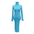 thumbnail image 4 of Kcodviy Chandails d'Hiver pour Femmes à Manches Longues à Col Roulé, Robes Chandail, Robe Moulante Tricotée, Robe Midi à Taille Nouée, Robes Jumper, 4 of 4