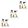 thumbnail image 3 of Decodeary Figurines Peintes Authentiques 1/64 pour Projets DIY, Mise en Page de Table de Sable, Miniatures de Collection 1:87 3Ensemble, 3 of 6