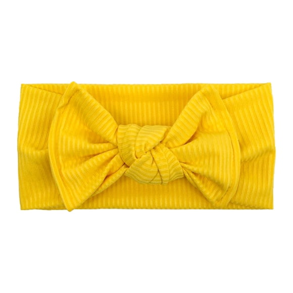Yellow Heardband Newborn Toddler Kids Baby Girls Baby Headbands Bows Knotted Soft Headwraps Photography Props