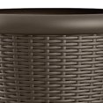 thumbnail image 4 of Suncast Willow 18 Inch Diameter Resin Decorative Wicker Patio Planter Pot, Java, 4 of 8