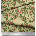 thumbnail image 3 of Soimoi Tissu Popeline de Coton Feuilles & Fruits Tissu Imprimé 1 Yard 56 Inch Wide, 3 of 3