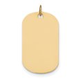 thumbnail image 1 of 14K Yellow Gold Plain .035 Gauge Engraveable Dog Tag Disc Charm, 1 of 2