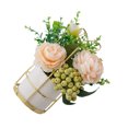 thumbnail image 2 of kurtrusly Artificial Flowers With Vase Add Of Color And Style To Any Room Indoor Pinellia Champagne 1Set, 2 of 6