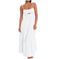 thumbnail image 1 of Birdeem Robe Sans Manches pour Femmes, Mode Aguichant, Couleur Unie, Ajourée, à Fermeture Éclair, Camisole, 1 of 12