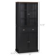 thumbnail image 3 of HOMCOM Freestanding Kitchen Pantry, Buffet Cabinet, 5-tier Storage Cabinet, 3 of 8