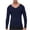 Navy, variant on Jalioing Winter V Neck Shirt for Men Thermal Thick Long Sleeve Basic T Shirt Casual Solid Undershirts Tops