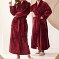 thumbnail image 4 of MeetoTime Women's Full Length Robe, Warm and Cozy Fleece Bathrobe, Unisex Man Woman Robe Loungewear, 4 of 6