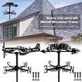 thumbnail image 1 of Girouette en Métal Résistante aux Intempéries, Indicateur de Direction du Vent Rétro Créatif, Accessoires de Décoration de Toit Weathercock pour Jardin Extérieur, Cour, Patio, Ferme, 1 of 8