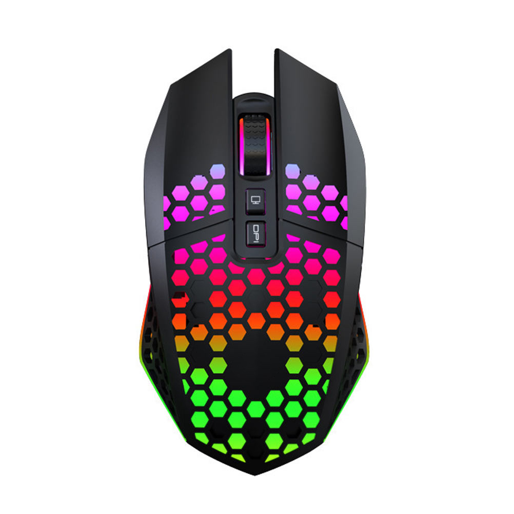 TAILTOSS Wireless Computer Mouse with Adjustable DPI and Ergonomic Design for Comfortable Use Black Plastic