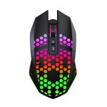 TAILTOSS Wireless Computer Mouse with Adjustable DPI and Ergonomic Design for Comfortable Use Black Plastic