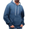 thumbnail image 1 of LIaqionyy Mens Hoodies Sweatshirts Casual Drawstring Pullover Long Sleeve Sweatshirt Tops with Pockets, 1 of 5