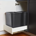 thumbnail image 2 of Space Saving Trash Wastebasket Fits Under Desk And Small Narrow Spaces In Commercial Kitchen Home Office And Dorm Easy To Clean Black One Size Utility, 2 of 4