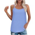 thumbnail image 1 of Yuyuzo Camisoles Débardeurs pour Femmes Sans Manches Hauts de Sortie Encolure Carrée Camis Décontractés Amples T-Shirts Tees, 1 of 7