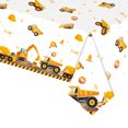 thumbnail image 2 of yulier Construction Truck Party Supplies Tableware Birthday Decorations, 108" x 54" Disposable Plastic Tablecloth, Engineering Car Design Rectangle Table Cover, 2 of 3