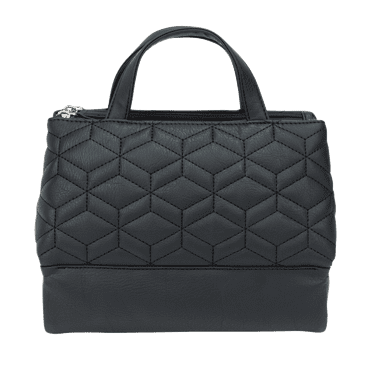 Equate Beauty Cosmetic Bag - Quilted 3-Compartment Pyramid Case