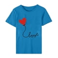 thumbnail image 5 of Meichang Hauts pour Femmes T-Shirts de la Saint-Valentin T-Shirts de Fête à Col Rond T-Shirts à Imprimé Cœur d'Amour T-Shirts à Manches Courtes Jolis Tees Blouses en Liquidation, 5 of 5