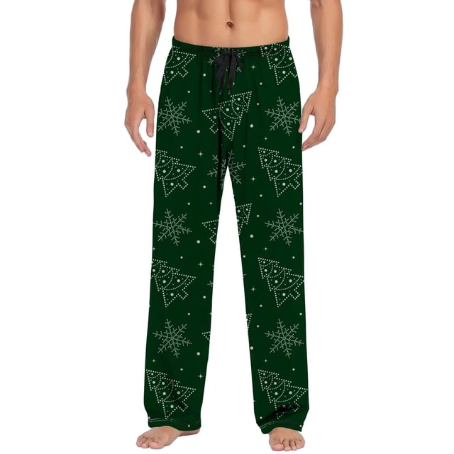 Kcodviy Pantalon Décontracté de Noël pour Homme Pantalon Parachute pour Homme Pyjama avec Cordon de Serrage Poches Pantalon Délavé pour Homme Pantalon de Noël
