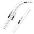 thumbnail image 5 of GFDesign Grandes Pailles à Boire Réutilisables 12 Pouces Extra Longues 9 mm Extra Larges SUS 304 Qualité Alimentaire Acier Inoxydable 18/8 - Ensemble de 4 avec 2 Brosses de Nettoyage - Courbées, 5 of 5