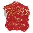 thumbnail image 1 of Inkdotpot Real Gold Foil Bracket Shape Paper Hang Tags Happy Birthday Favor Tags Pack Of 100, 1 of 6