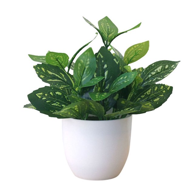 serony Artificial Potted Plant Leaf Simulation Leaves Home Office Desktop Greenery Decoration, Plant Type 12