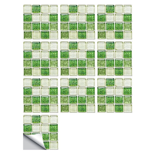 1Set 10pc Self Adhesive Tile 3D Sticker Kitchen Bathroom Wall Sticker Decoration