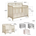 thumbnail image 3 of Monarch Hill Hawken Metal 3 in 1 Convertible Crib, Black, 3 of 9