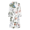thumbnail image 5 of Vendredi Fou TIMIFIS Robe Maxi pour Femmes d'Automne à la Mode, Manches Longues, Col en V, Décontractée, Ample, Longue, avec Poches, Robe de Retour à la Maison, 5 of 5