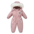 thumbnail image 1 of WJSXC Girls Boys One-piece Snowsuits Overalls Ski Suits Winter Jumpsuits for Baby Toddler Pink, 1 of 4