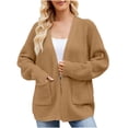 thumbnail image 1 of CEHVOM Cardigan en Tricot Ample Mi-Long pour Femmes en Liquidation, 1 of 6
