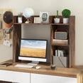 thumbnail image 2 of Costway Desk Bookshelf Desktop Storage Organizer Display Shelf Rack Dorm Office Brown, 2 of 10